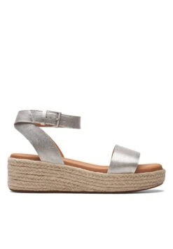 Clarks Kimmei Ivy - D - Sandalias De Cuña - Silvercoloured -Ofertas Clarks Tienda 2e91ab1986234b6f826f2df46ec45a28
