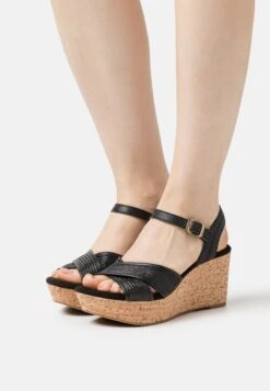 Clarks Elleri Plum - Sandalias Con Plataforma - Black