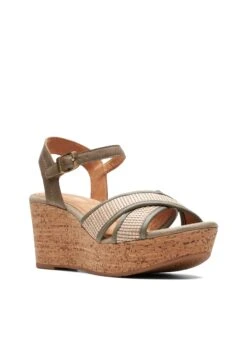 Clarks Elleri Plum - D - Sandalias Con Plataforma - Green -Ofertas Clarks Tienda bfe920575a954a888b2114217b3f74a1