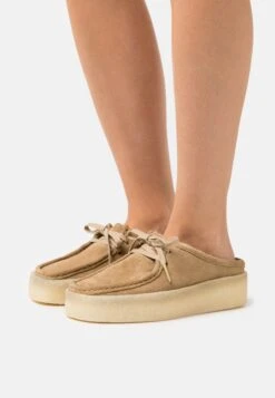 Clarks Originals Wallabeecup - Sandalias Planas - Light Tan